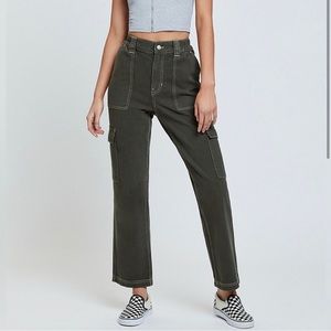 PacSun Army Green Cotton Cargo Utility Pants Jeans